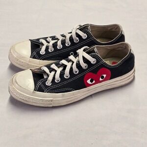 Comme des Garcons PLAY x Converse Chuck Taylor All Star Low Black Heart Size 7.5